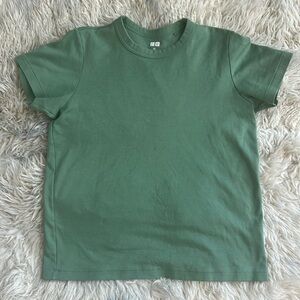 Green Uniqlo Dry Color Crew Neck T-Shirt